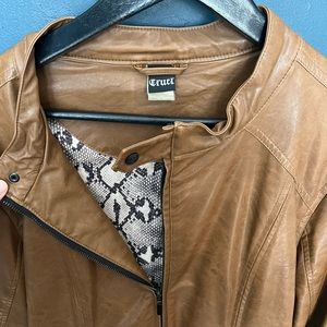 Vegan leather moto jacket